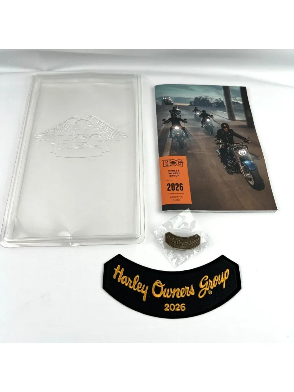 2026 HOG  Harley Owners Group Patch And Pin Set In Plastic Harley Case